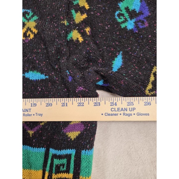 Vintage United Colors of‎ Benetton Sweater Mens Large Wool Aztec Pullover Italy - Picture 5 of 8